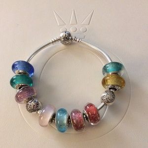 Pandora Disney Princess Murano set of 9 NEW Pandora Disney Princess Murano set of 9 NEW
